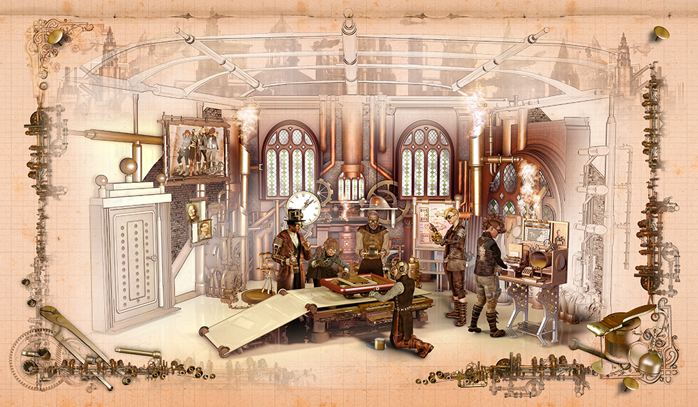 Steampunk work shop